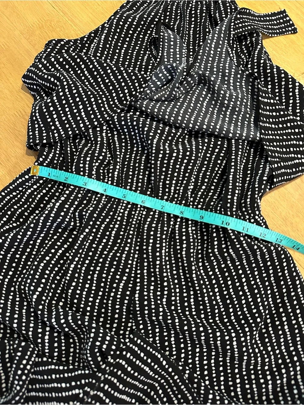 Speechless Cropped Leg Black Halter Jumpsuit with White Polka Dots Size Small